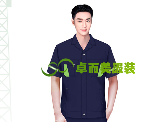 藏藍(lán)色男反光條工程服裝設(shè)計(jì)圖